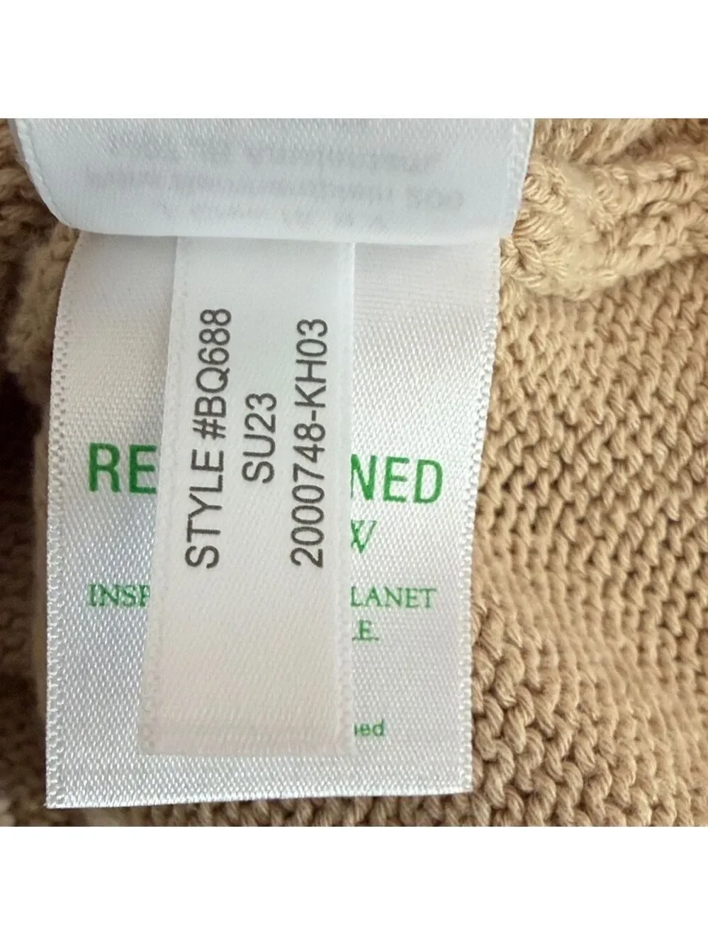 J. Crew Cotton/Tie-Neck Sweater - Tan - Women’s XS